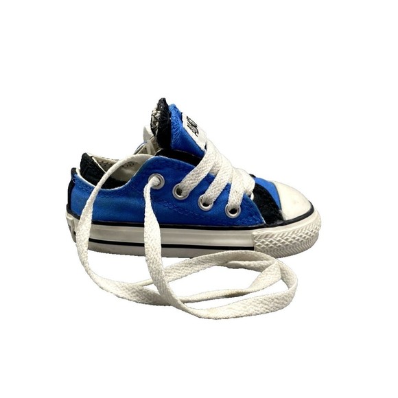 Converse Shoes Child 5 All Star Blue and Black Double Tongue Double Laces - Picture 1 of 10